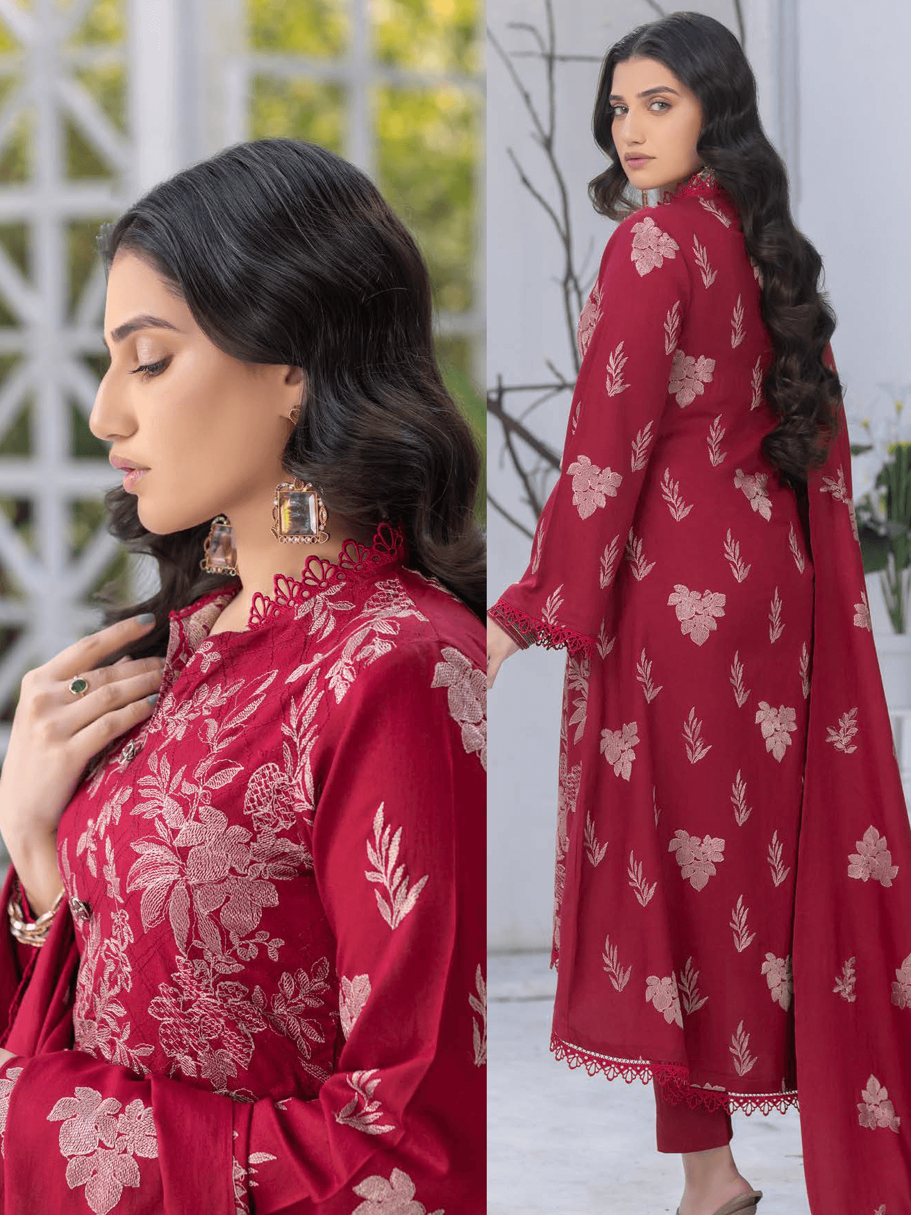 Gul Bano by Manizay Premium Embroidered Dhanak Unstitched 3Pc Suit M-05