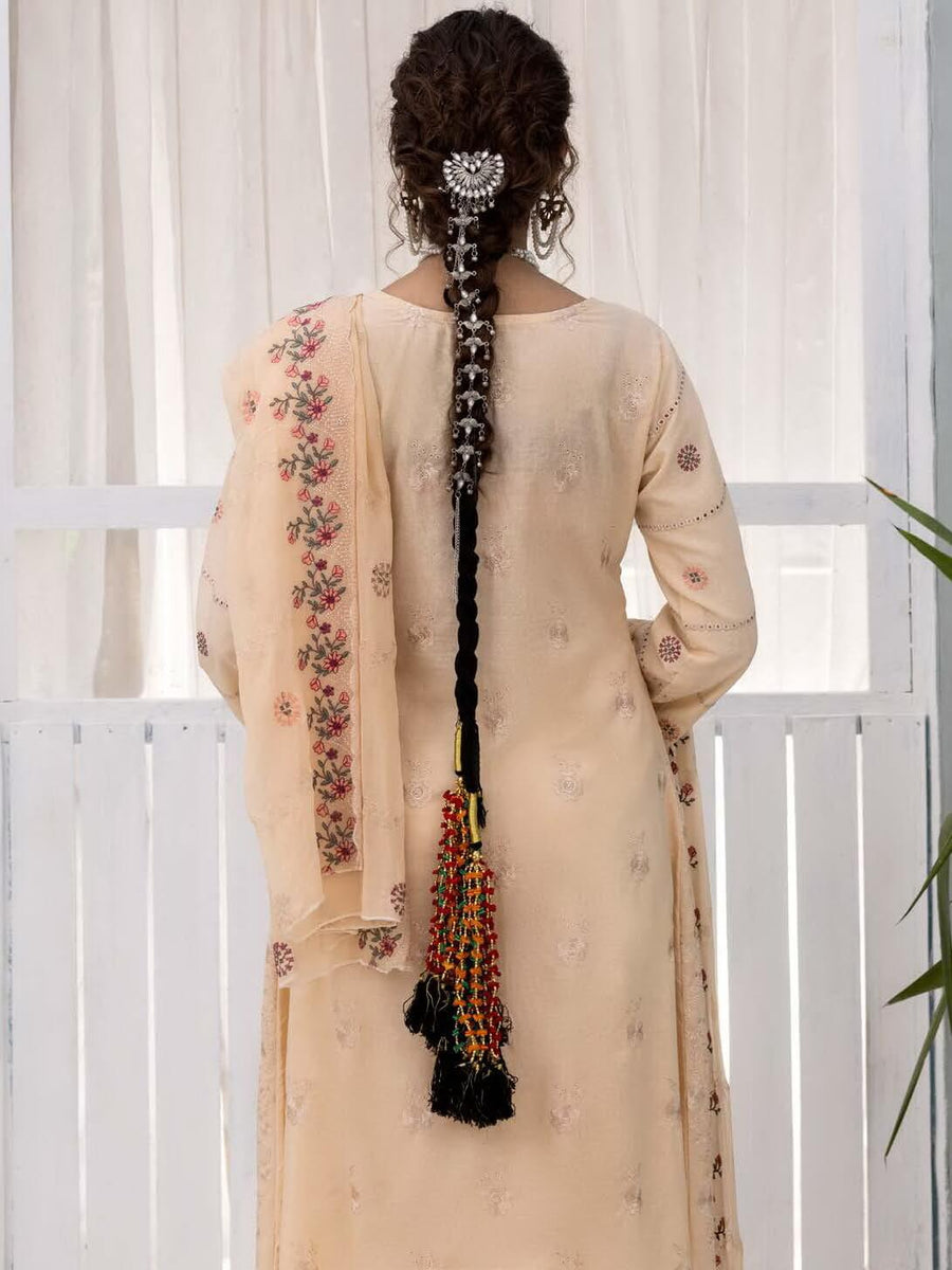 Gulfaam by Manizay Embroidered Karandi Unstitched 3Pc Suit M-06