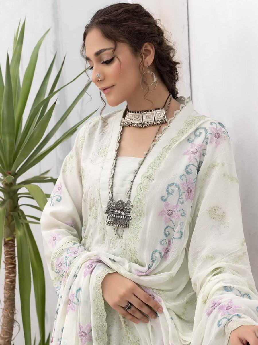 Gulfaam by Manizay Embroidered Karandi Unstitched 3Pc Suit M-07