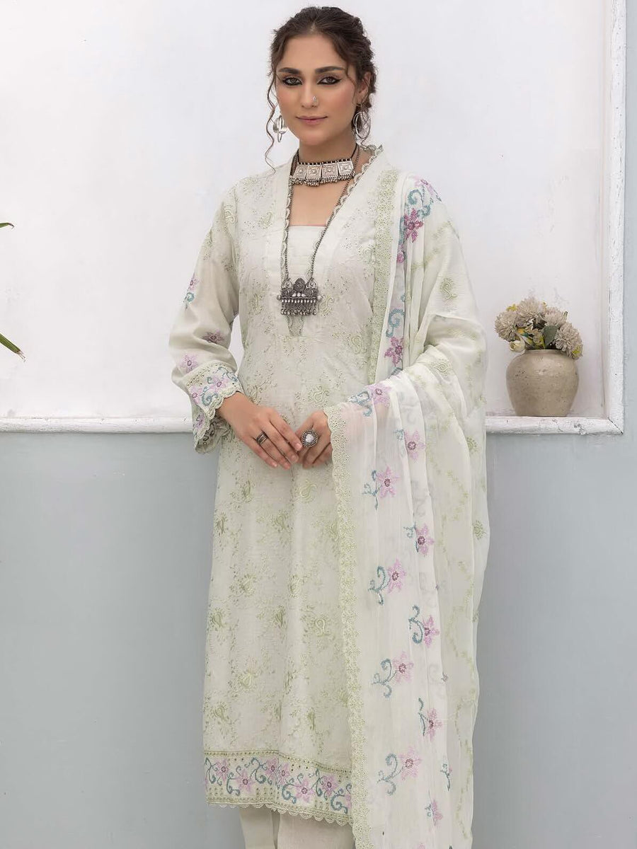 Gulfaam by Manizay Embroidered Karandi Unstitched 3Pc Suit M-07