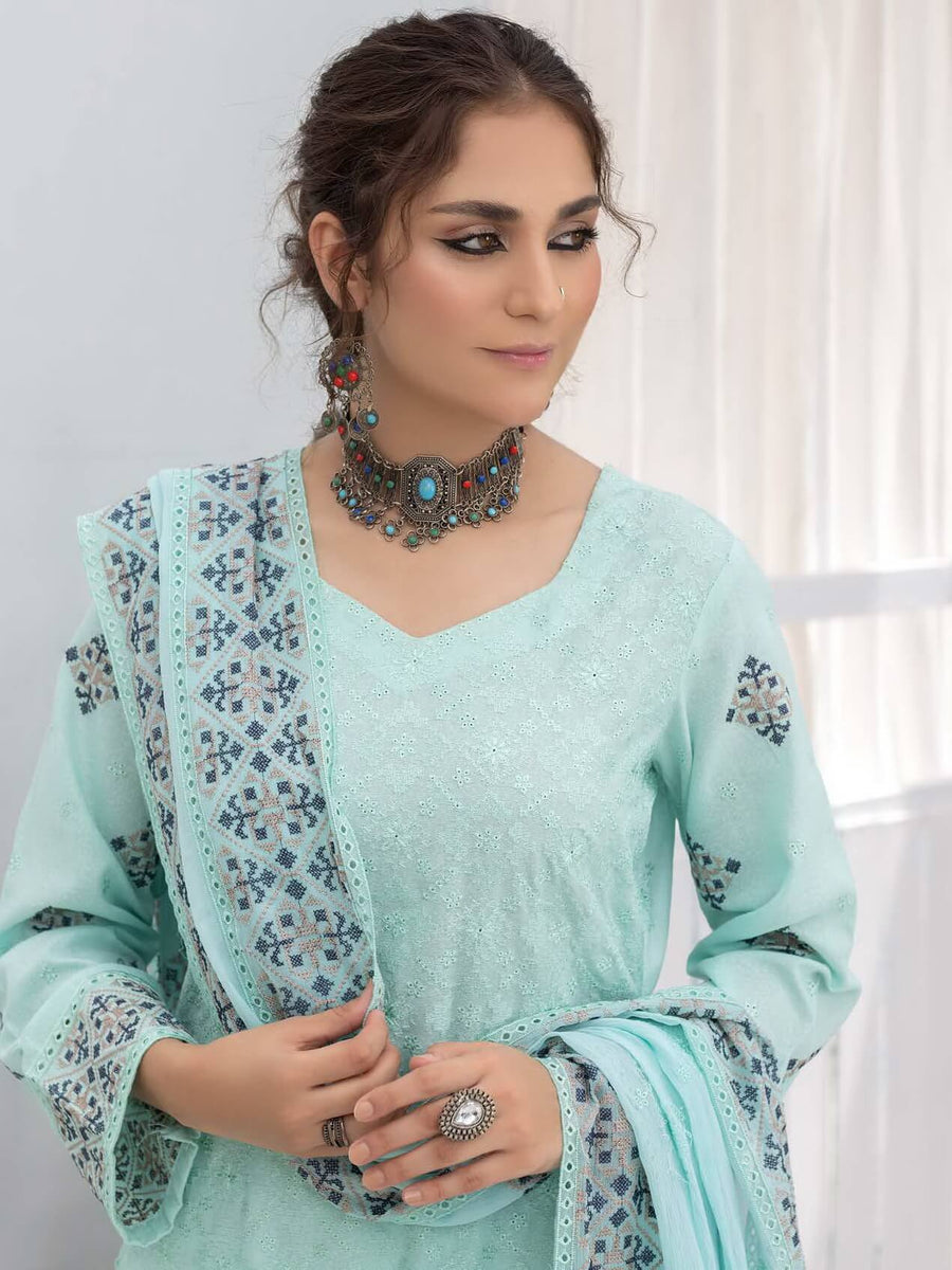 Gulfaam by Manizay Embroidered Karandi Unstitched 3Pc Suit M-08
