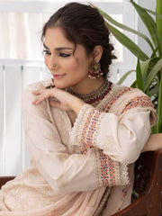 Gulfaam by Manizay Embroidered Karandi Unstitched 3Pc Suit M-09