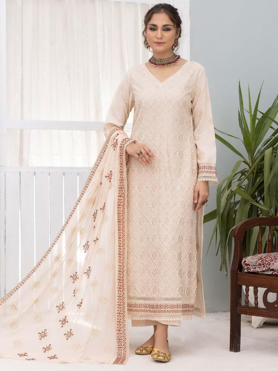 Gulfaam by Manizay Embroidered Karandi Unstitched 3Pc Suit M-09