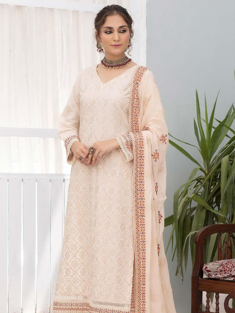 Gulfaam by Manizay Embroidered Karandi Unstitched 3Pc Suit M-09