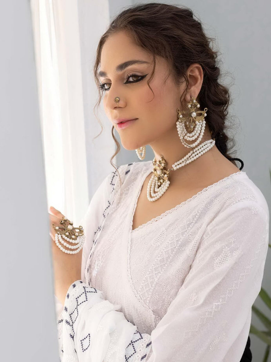 Gulfaam by Manizay Embroidered Karandi Unstitched 3Pc Suit M-10