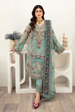 Ramsha Minhal Vol-10 Embroidered Organza Unstitched 3Pc Suit M-1001