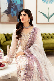 Ramsha Minhal Vol-10 Embroidered Organza Unstitched 3Pc Suit M-1002
