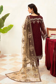 Ramsha Minhal Vol-10 Embroidered Organza Unstitched 3Pc Suit M-1003