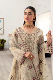 Ramsha Minhal Vol-10 Embroidered Organza Unstitched 3Pc Suit M-1004