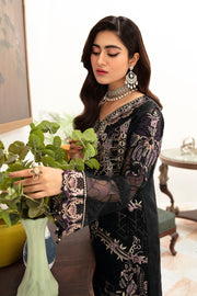 Ramsha Minhal Vol-10 Embroidered Organza Unstitched 3Pc Suit M-1006