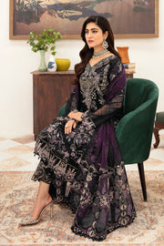 Ramsha Minhal Vol-10 Embroidered Organza Unstitched 3Pc Suit M-1006