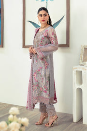 Ramsha Minhal Vol-10 Embroidered Organza Unstitched 3Pc Suit M-1008