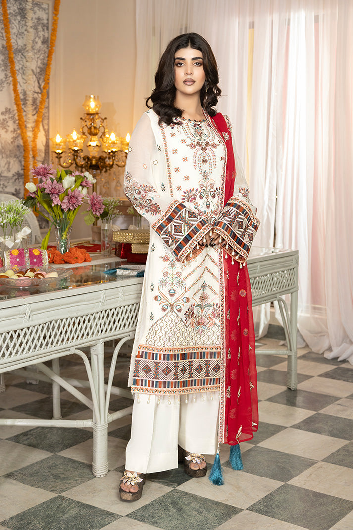 Imrozia Premium Shagun Unstitched Chiffon 3Pc Suit M-108 Zerine