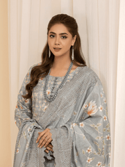 Mumtaz by Manizay Premium Embroidered Khaddar Unstitched 3Pc Suit M-10