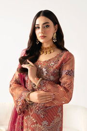 Ramsha Minhal Vol-11 Embroidered Organza Unstitched 3Pc Suit M-1103