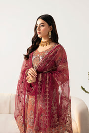 Ramsha Minhal Vol-11 Embroidered Organza Unstitched 3Pc Suit M-1103