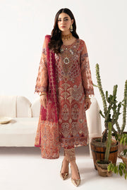 Ramsha Minhal Vol-11 Embroidered Organza Unstitched 3Pc Suit M-1103