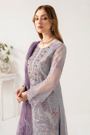 Ramsha Minhal Vol-11 Embroidered Organza Unstitched 3Pc Suit M-1104
