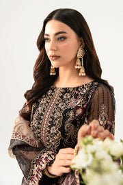Ramsha Minhal Vol-11 Embroidered Organza Unstitched 3Pc Suit M-1105