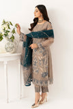 Ramsha Minhal Vol-11 Embroidered Organza Unstitched 3Pc Suit M-1106