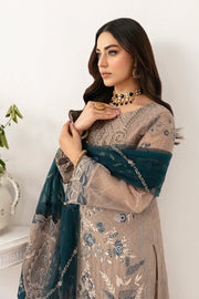 Ramsha Minhal Vol-11 Embroidered Organza Unstitched 3Pc Suit M-1106