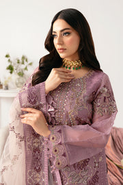 Ramsha Minhal Vol-11 Embroidered Organza Unstitched 3Pc Suit M-1107