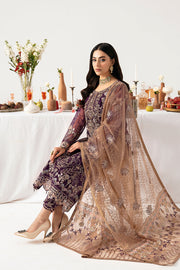 Ramsha Minhal Vol-11 Embroidered Organza Unstitched 3Pc Suit M-1109
