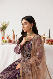 Ramsha Minhal Vol-11 Embroidered Organza Unstitched 3Pc Suit M-1109