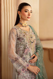 Ramsha Minhal Vol-12 Embroidered Organza Unstitched 3Pc Suit M-1202