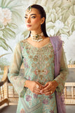 Ramsha Minhal Vol-12 Embroidered Organza Unstitched 3Pc Suit M-1204