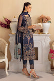 Ramsha Minhal Vol-12 Embroidered Organza Unstitched 3Pc Suit M-1209