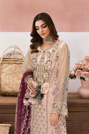 Ramsha Minhal Vol-13 Embroidered Organza Unstitched 3Pc Suit M-1301