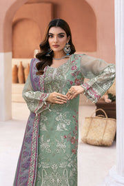 Ramsha Minhal Vol-13 Embroidered Organza Unstitched 3Pc Suit M-1302