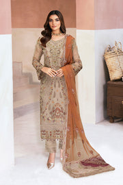 Ramsha Minhal Vol-13 Embroidered Organza Unstitched 3Pc Suit M-1305