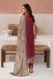 Ramsha Minhal Vol-13 Embroidered Organza Unstitched 3Pc Suit M-1308