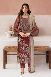 Ramsha Minhal Vol-13 Embroidered Organza Unstitched 3Pc Suit M-1308