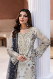 Ramsha Minhal Vol-13 Embroidered Organza Unstitched 3Pc Suit M-1309