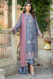 De Lambent Majestic by Imrozia Premium Embroidered Chiffon 3Pc M-32 ROMY