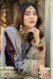 De Lambent Majestic by Imrozia Premium Embroidered Chiffon 3Pc M-34 ALYA