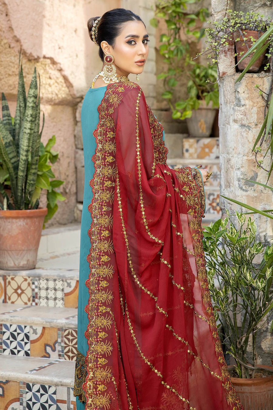 De Lambent Majestic by Imrozia Premium Embroidered Chiffon 3Pc M-36 AVA
