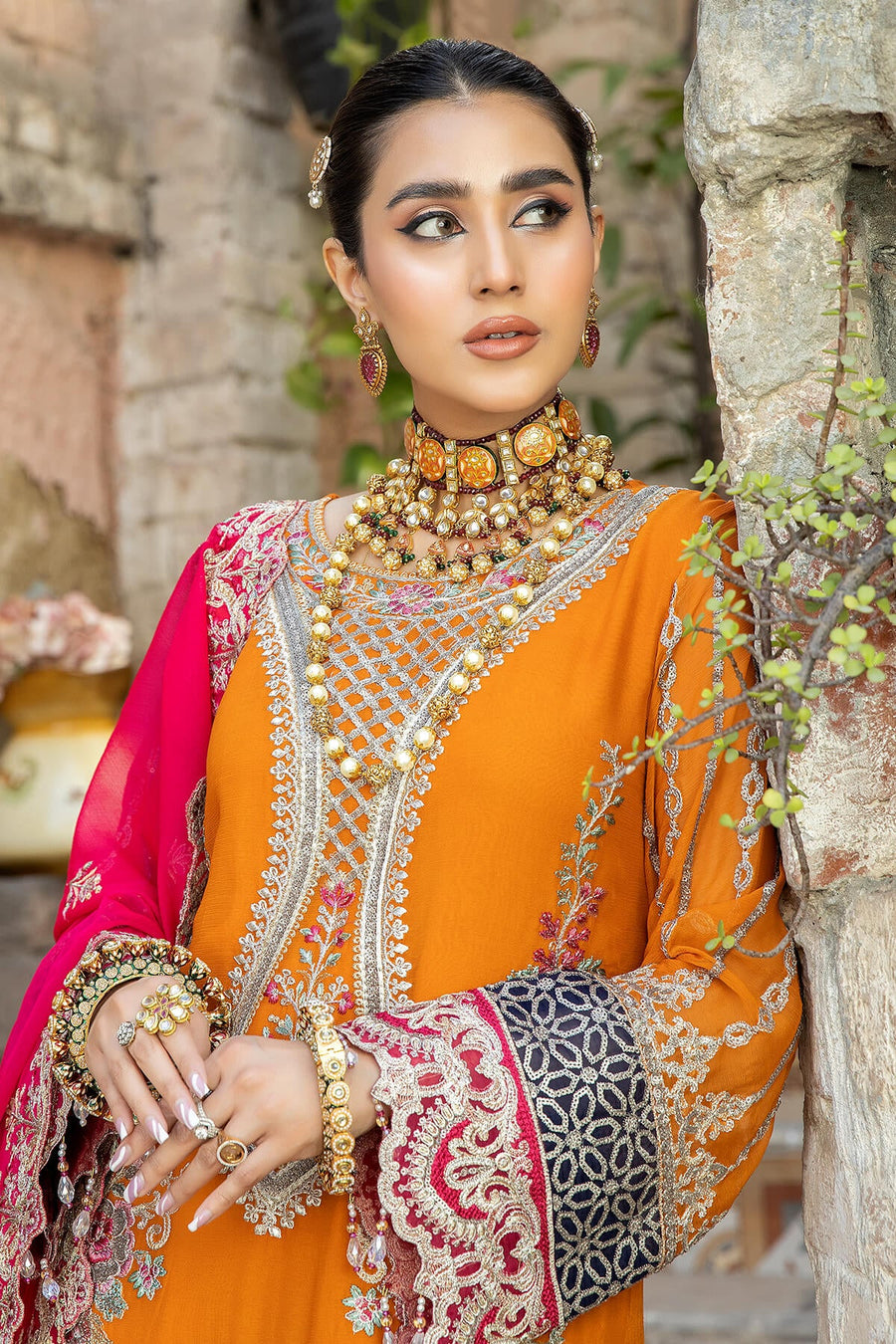 De Lambent Majestic by Imrozia Premium Embroidered Chiffon 3Pc M-37 MARWA