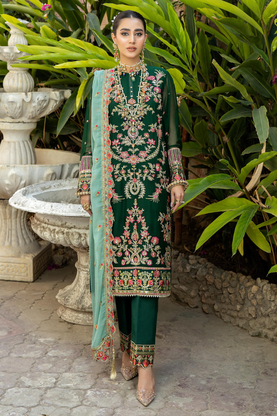 De Lambent Majestic by Imrozia Premium Embroidered Chiffon 3Pc M-38 EMNA
