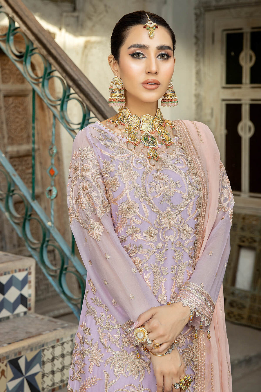 De Lambent Majestic by Imrozia Premium Embroidered Chiffon 3Pc M-40 ALMA
