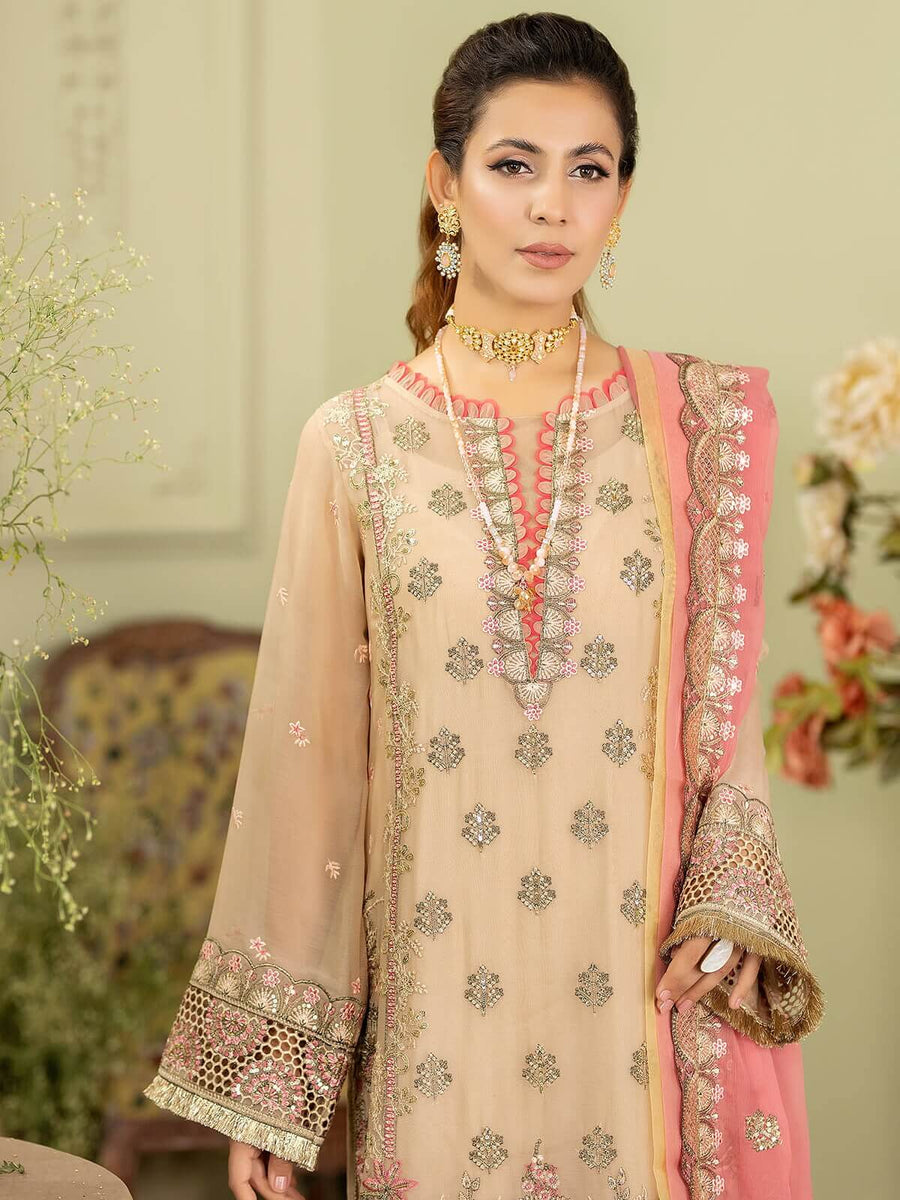 Baagh Majestic by Imrozia Premium Embroidered Chiffon M-41 NARGIZ AABI