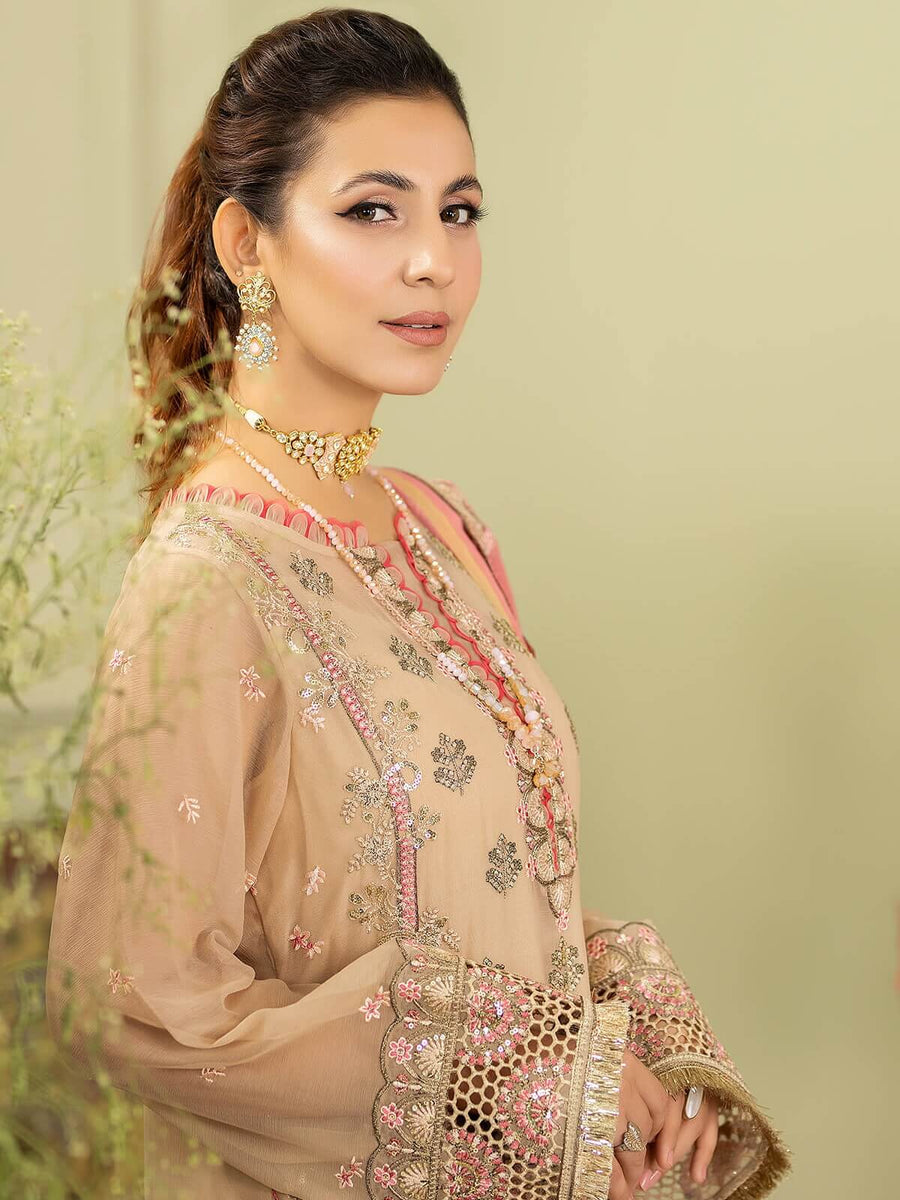 Baagh Majestic by Imrozia Premium Embroidered Chiffon M-41 NARGIZ AABI
