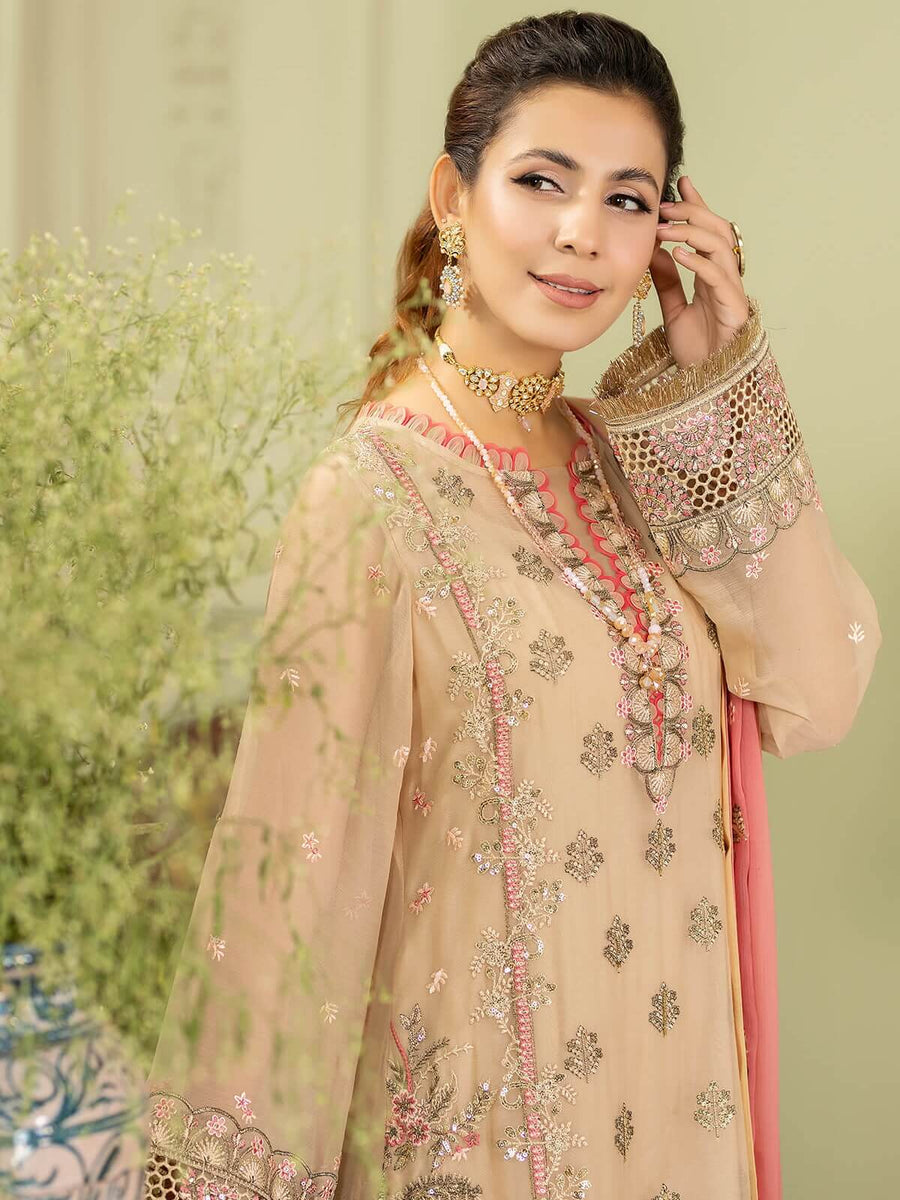 Baagh Majestic by Imrozia Premium Embroidered Chiffon M-41 NARGIZ AABI