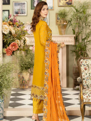 Baagh Majestic by Imrozia Premium Embroidered Chiffon M-42 GULL E CHANDNI