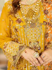 Baagh Majestic by Imrozia Premium Embroidered Chiffon M-42 GULL E CHANDNI
