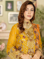 Baagh Majestic by Imrozia Premium Embroidered Chiffon M-42 GULL E CHANDNI