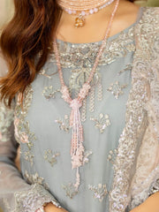 Baagh Majestic by Imrozia Premium Embroidered Chiffon M-44 GULL ASHRAF